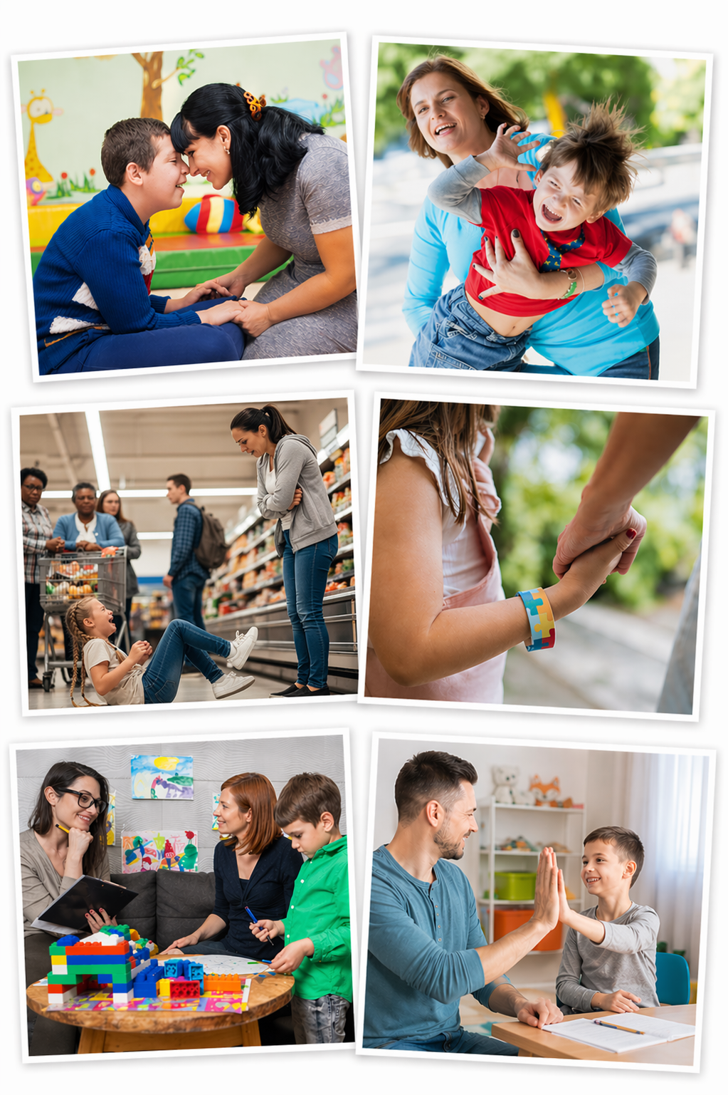 Collage of neurodivergent children in different stages