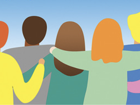 Graphic of group hugs